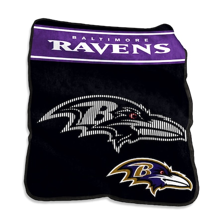 Logo Brands Baltimore Ravens 60x80 Raschel Throw 603-26X